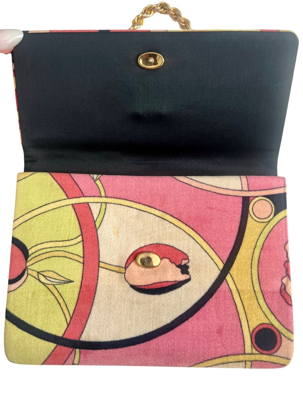 Vintage 60s Emilio Pucci Velvet Bag - Picture 6 of 16